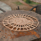 Set de table (Ensemble de 2, 4 ou 6) CARUBAN | Set de table Boho rond de 38 cm en jacinthe d'eau