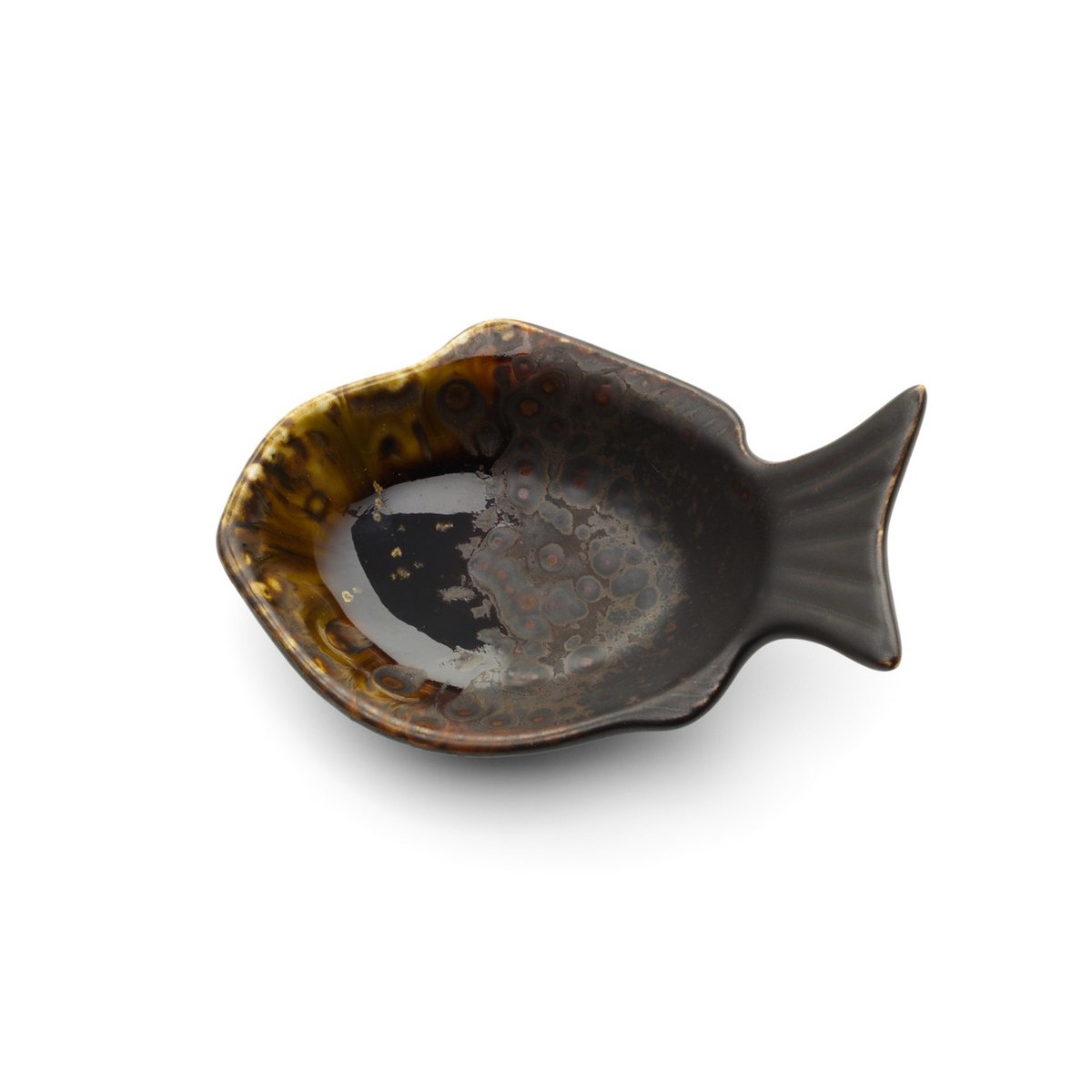 Le Bol en Forme de Poisson Merapi - Marron - S