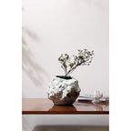 Vase en céramique w. look rock, design naturel tendance.CHU20WH
