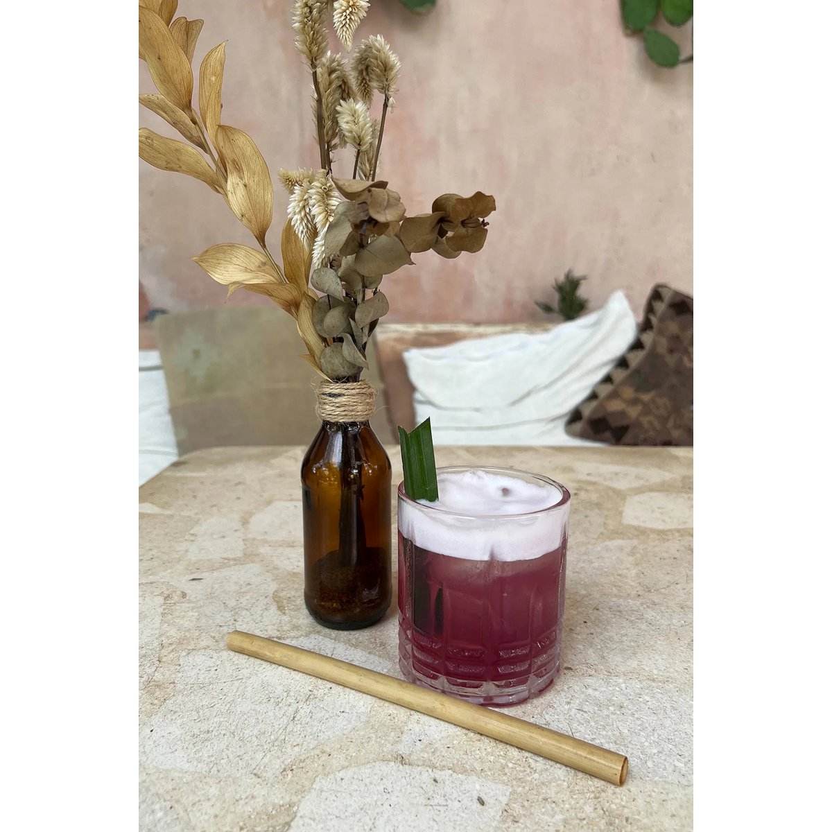 Art de la Table Les Pailles en Bambou - Lot de 10 Avec Brosse de Nettoyage Zistyhome art de la table