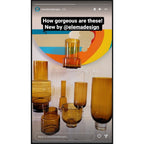 Vase en verre LUXE 9mm, couleur ambre : style design rétro TYLER 25