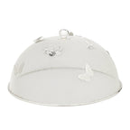 Parapluie de salle à manger EDZARD capot de protection papillon, argenté, résistant au ternissement, diamètre 30 cm