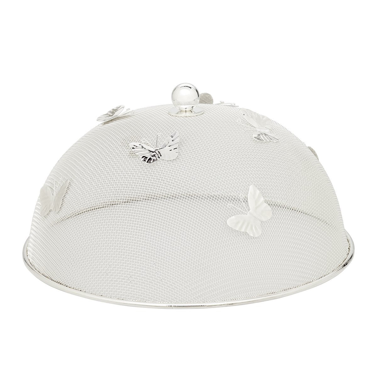 Parapluie de salle à manger EDZARD capot de protection papillon, argenté, résistant au ternissement, diamètre 30 cm