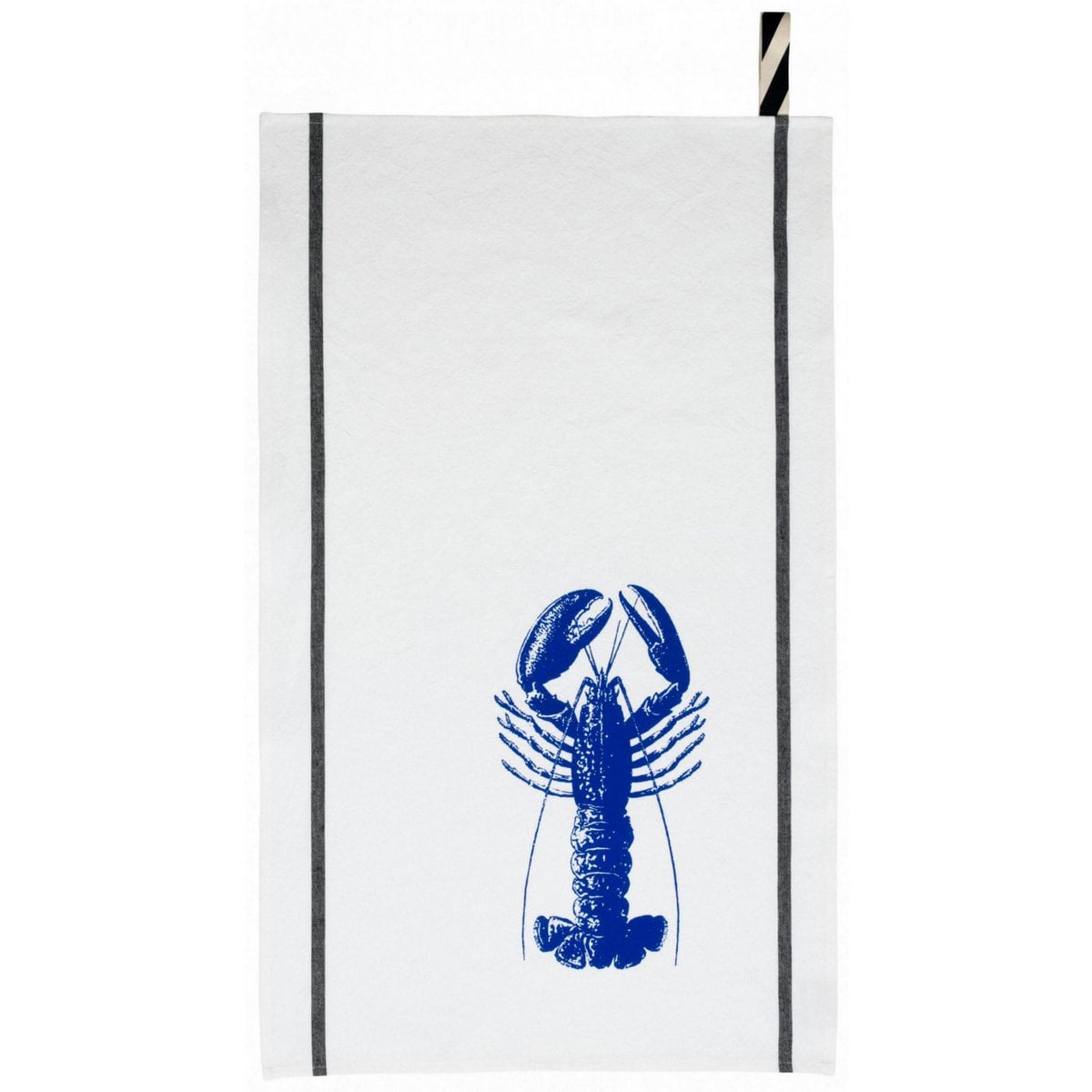 Torchon Homard Bleu mécano Blanc 50 x 70