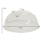 Parapluie de salle à manger EDZARD capot de protection papillon, argenté, résistant au ternissement, diamètre 30 cm