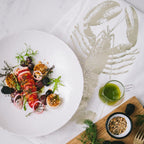 Torchon Homard Or Blanc 50 x 70