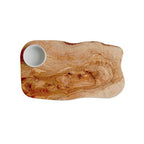Planche à hamburger RUSTIC avec bol en porcelaine, environ 30 - 34 cm