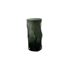 Vase cylindrique en verre de forme irrégulière, comme du bois noir. ABU30GR
