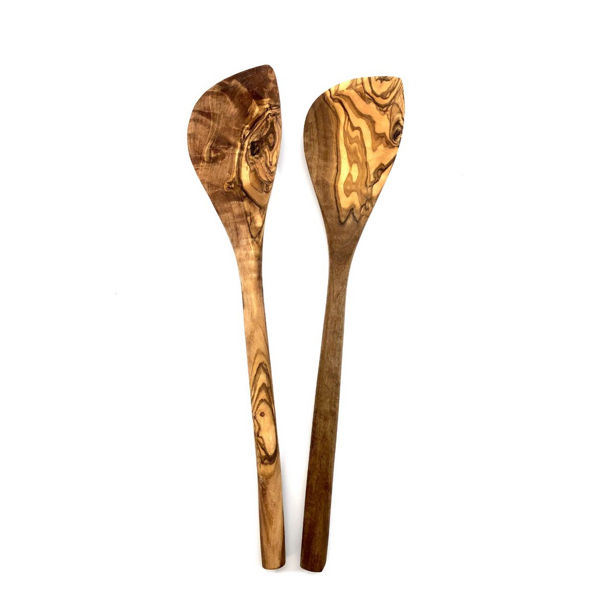 Cuillère de cuisine avec coin (30 cm) en bois d'olivier