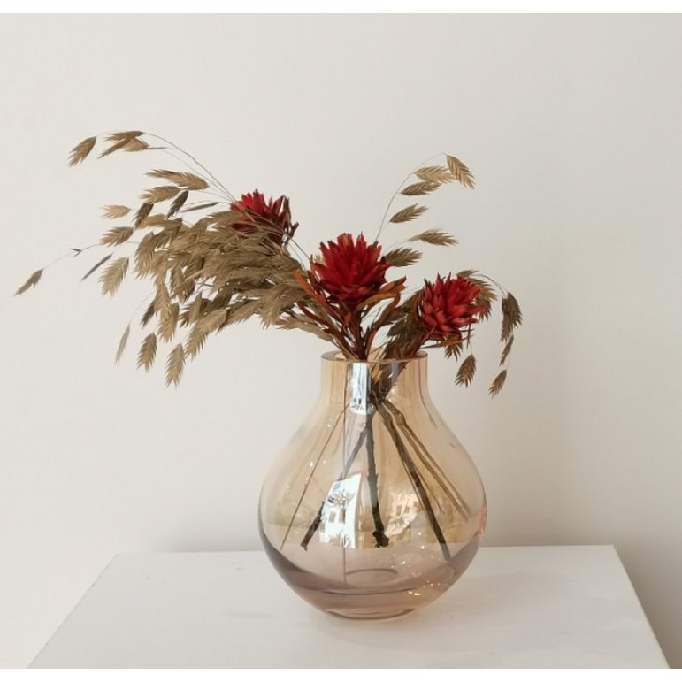 Bulb-shaped glass vase, series: ENVIE