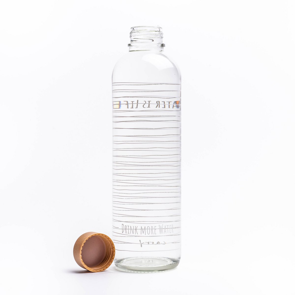 L'EAU C'EST LA VIE Bouteille en verre de 1,0 litre