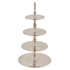 Serviteur 4 étages argent h.73cm