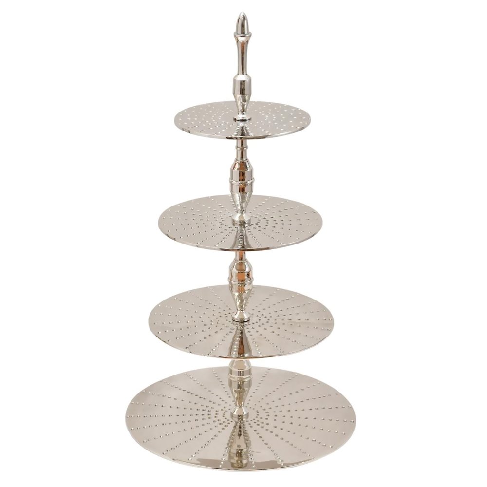 Serviteur 4 étages argent h.73cm