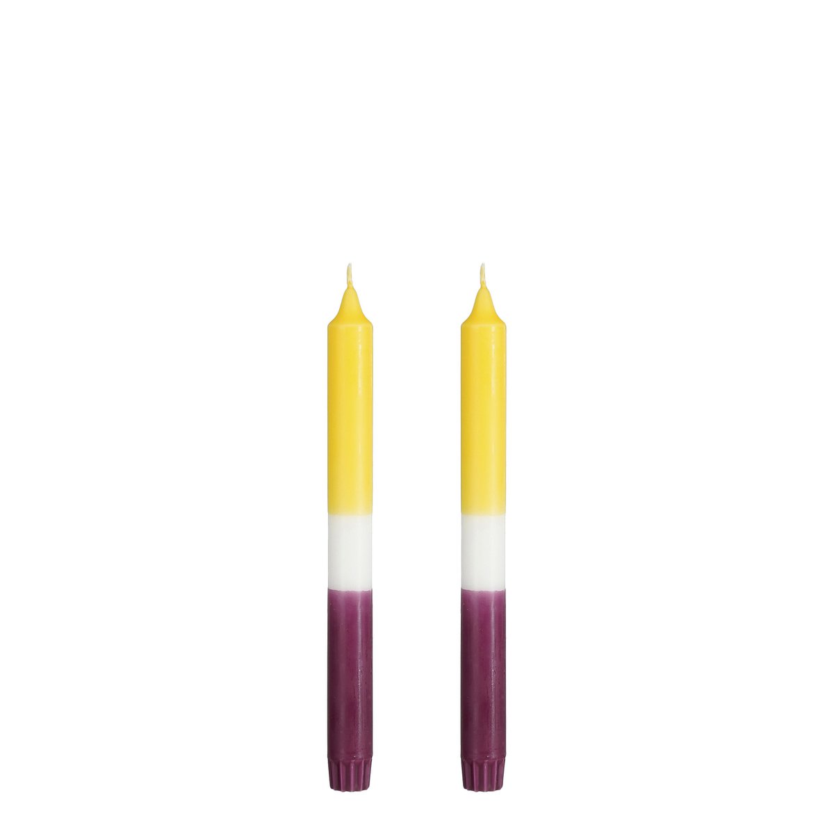 Bougie de dîner Dip-dye Jaune