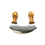 Couteau à hacher DESIGN double lame, poignées tournées