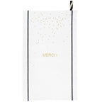 Torchon Merci Or Blanc 50 x 70