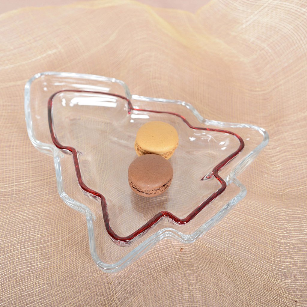 Coupelle sapin en verre 25x22x2.5cm