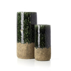 Le Vase Cylindre Mousse - Vert Béton - M