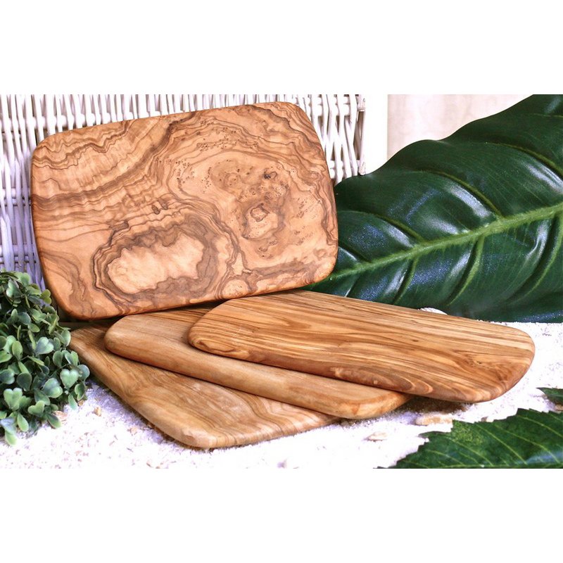 Planche à petit-déjeuner 22 cm en bois d'olivier