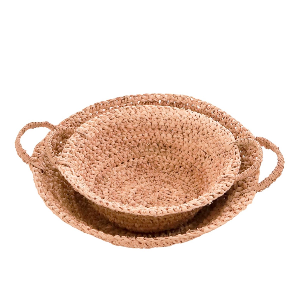 Bol en raphia tissé | Bol à fruits en fibres naturelles légères | Corbeille à pain RAGA (2 tailles)