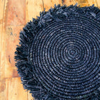 Set de table Boho noir (lot de 2, 4 ou 6) set de table 45 cm avec franges AMBON en raphia