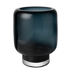 Art de la Table grand vase moderne, verre clair lourd, bleu encre, ZADAR Zistyhome art de la table