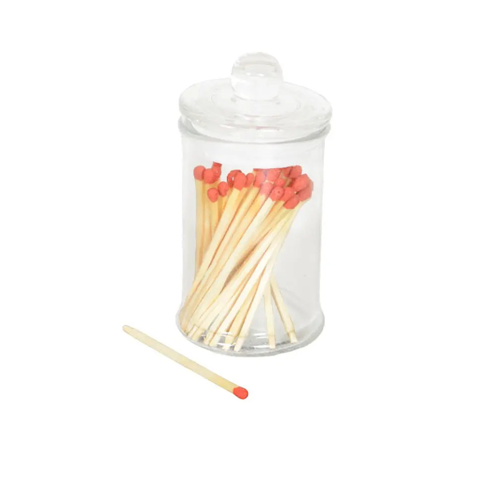 Allumettes en pot verre transparent -  lot de 40 AULICA