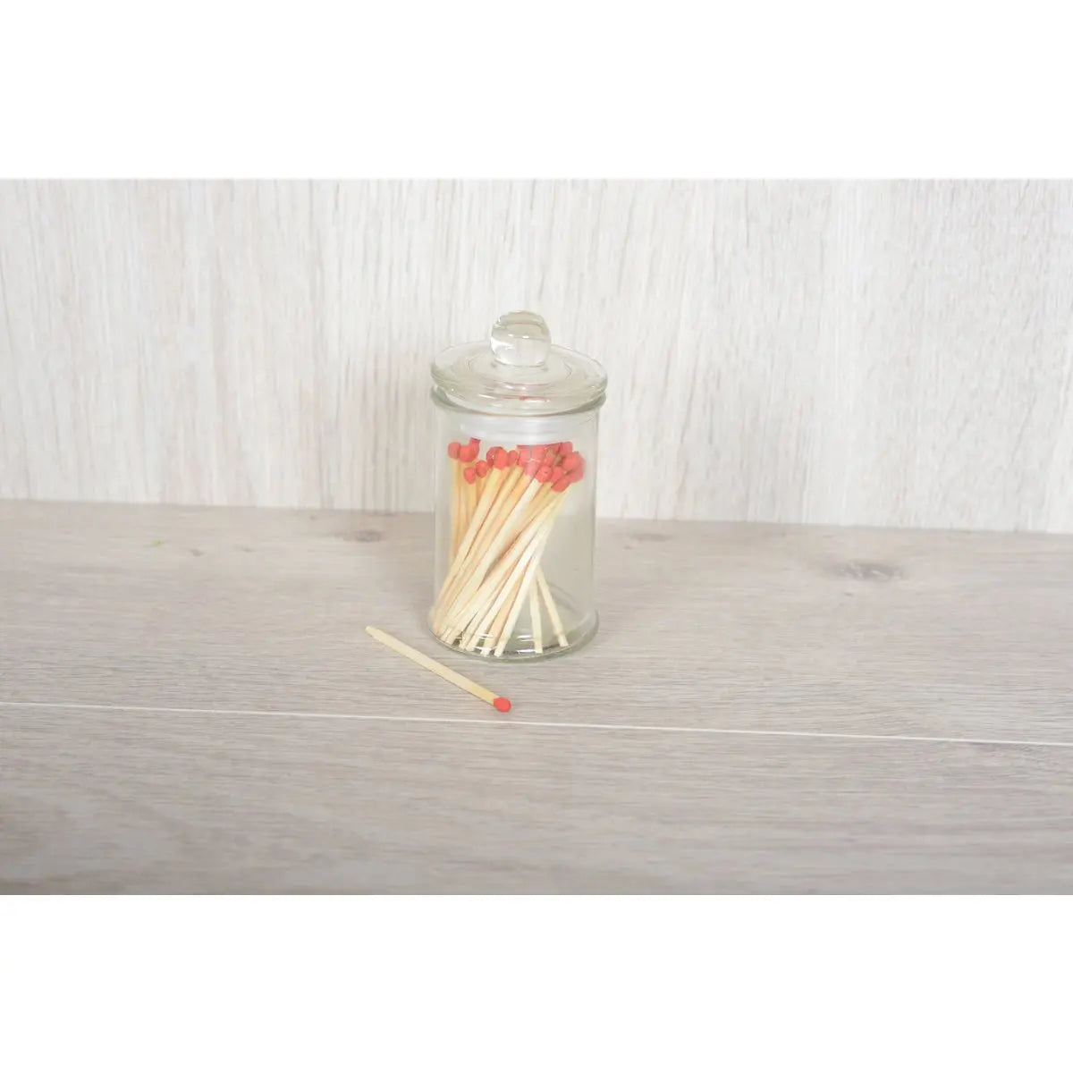 Allumettes en pot verre transparent -  lot de 40 AULICA