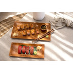 Assiette à Sushi Racine de Teck - L Bazar Bizar Living