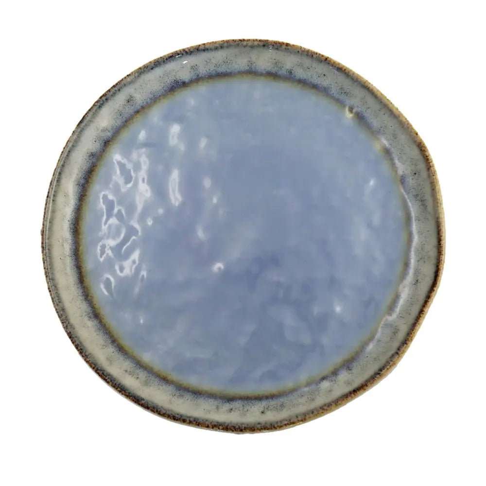 Assiette à dessert bleue en porcelaine 21.5x21.5x1.4cm AULICA