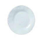 Assiette à dessert en mélamine blanche bord corde 23x23x2cm AULICA