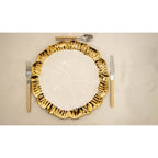 Assiette à dessert fleur blanche 25cm AULICA