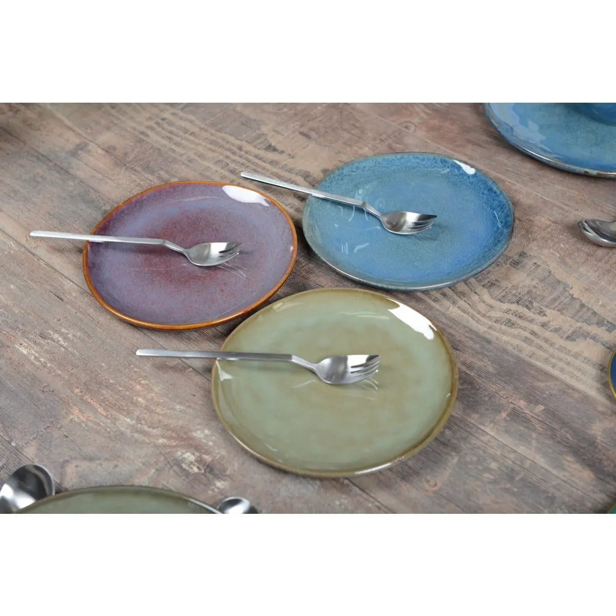 Assiette à dessert kaki AULICA