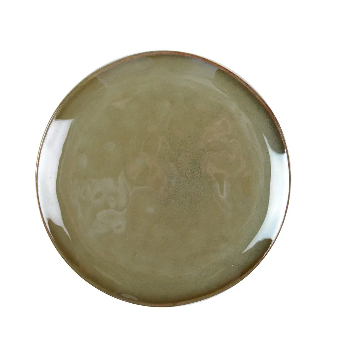 Assiette à dessert kaki AULICA