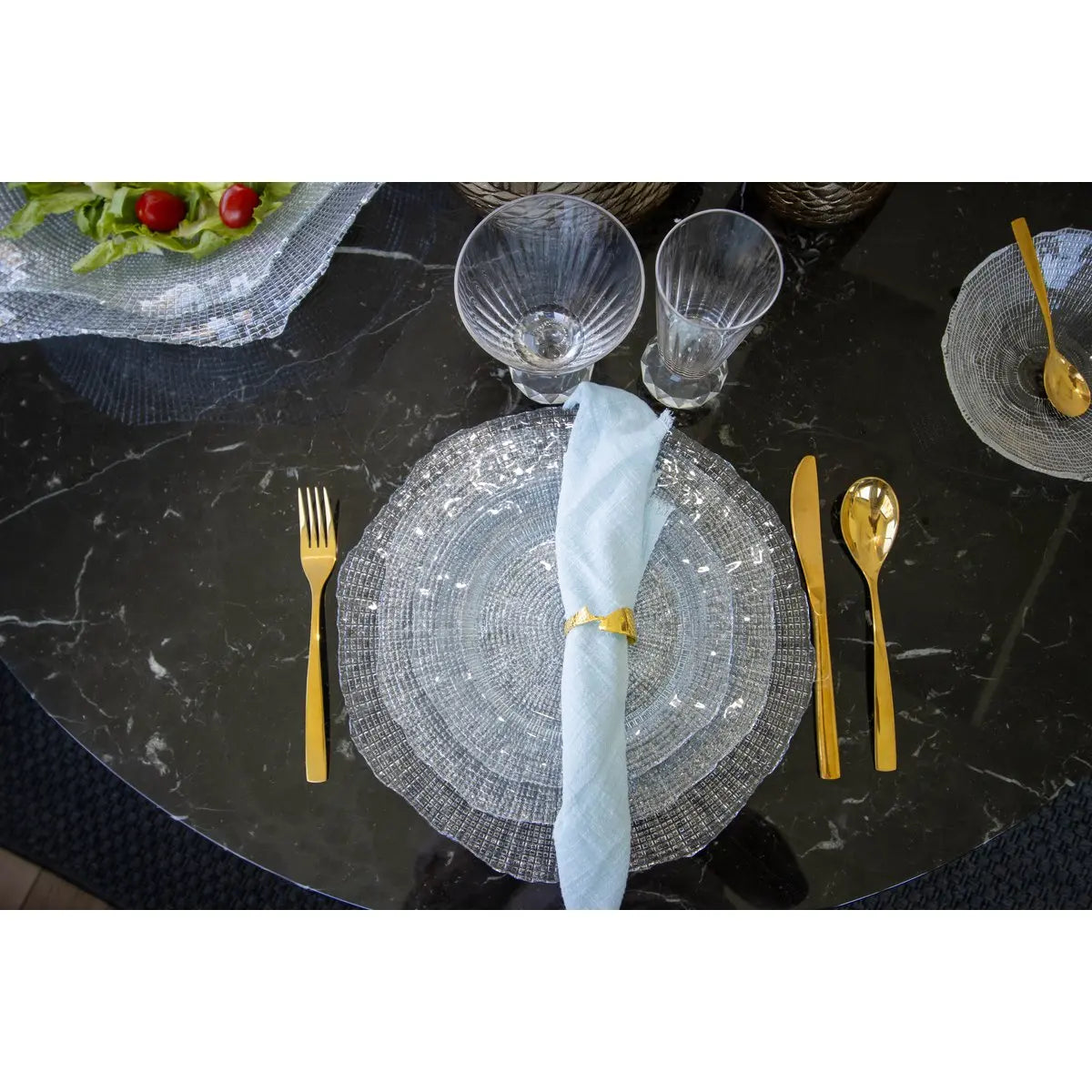 Assiette à dessert transparente 21cm AULICA