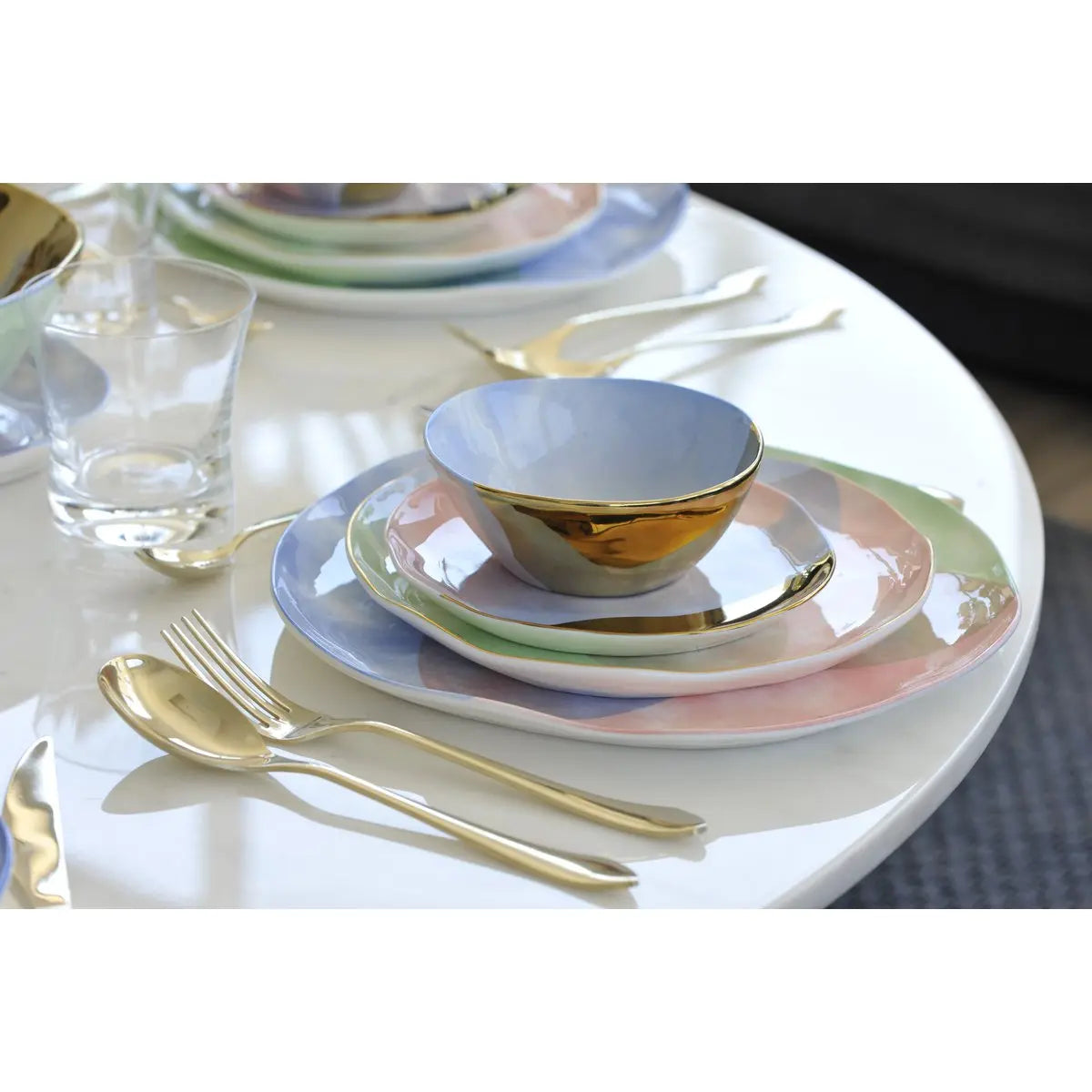 Assiette à dessert tricolore-Paradise AULICA