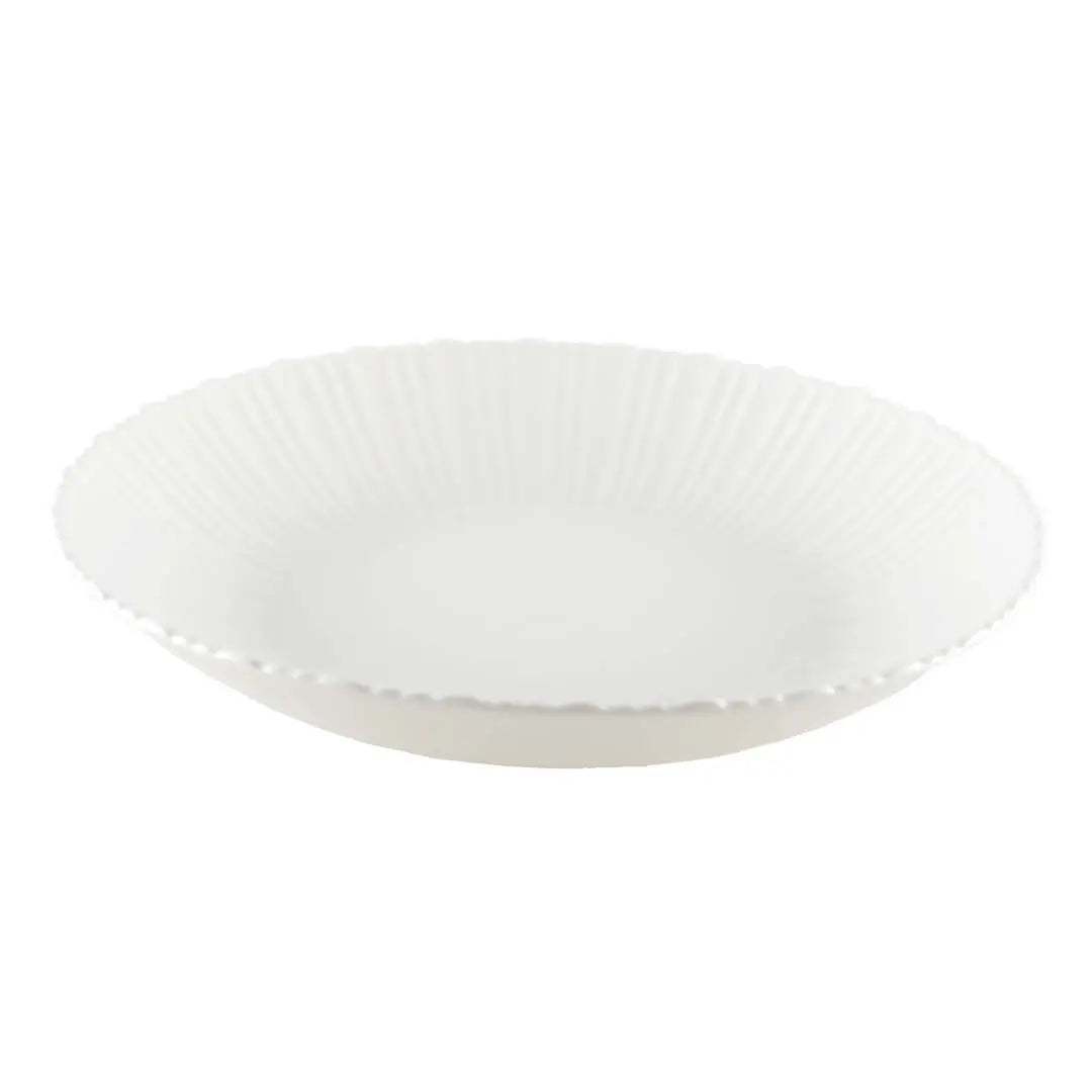 Assiette creuse blanche Flora 21.2x21.2x3.8cm AULICA