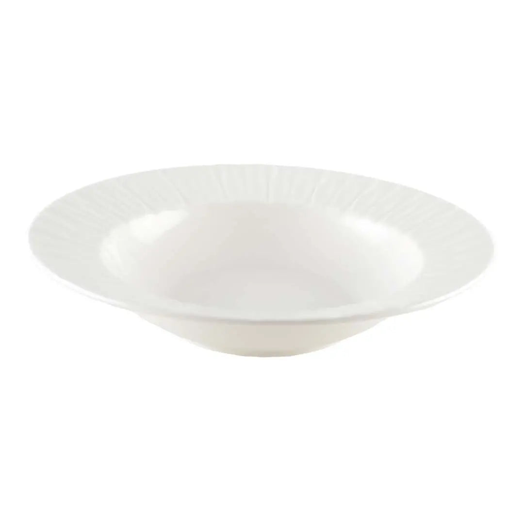 Assiette creuse blanche Lilia 20.3x20.3x4.3cm AULICA