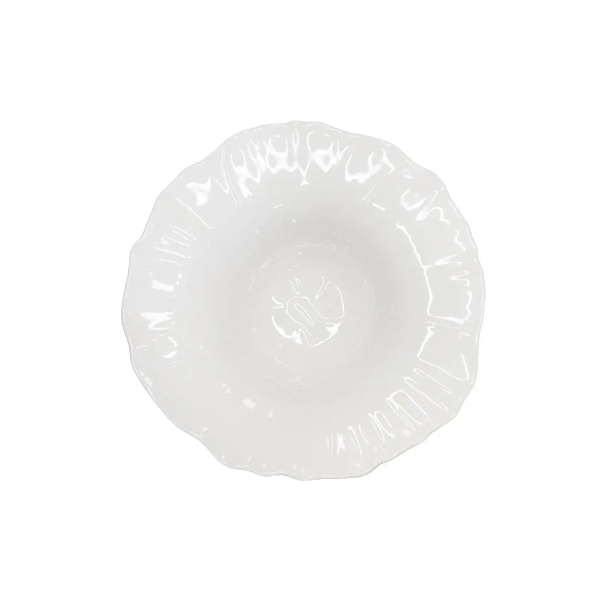 Assiette creuse fleur blanche 24.5cm AULICA