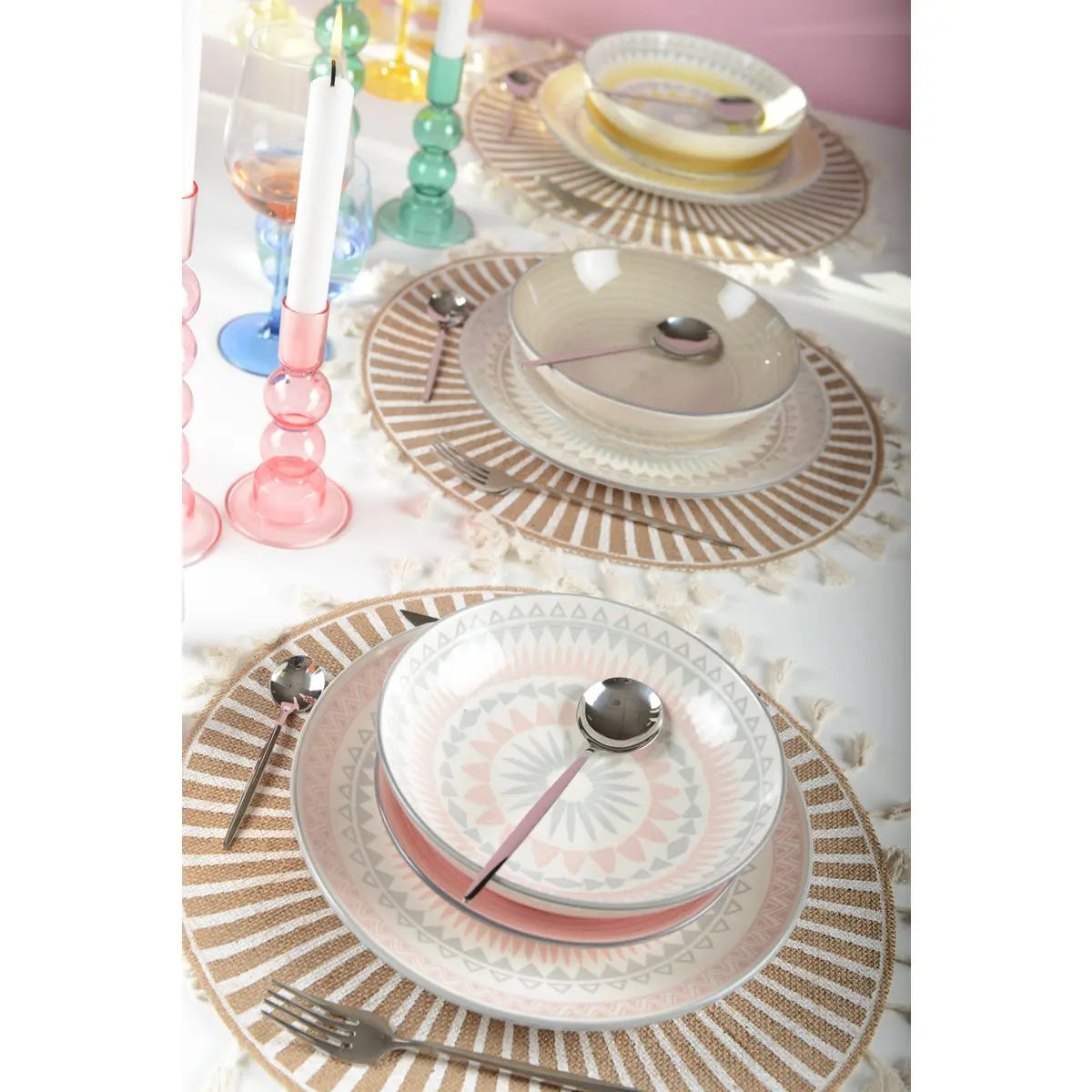 Assiette creuse rose - coachella AULICA