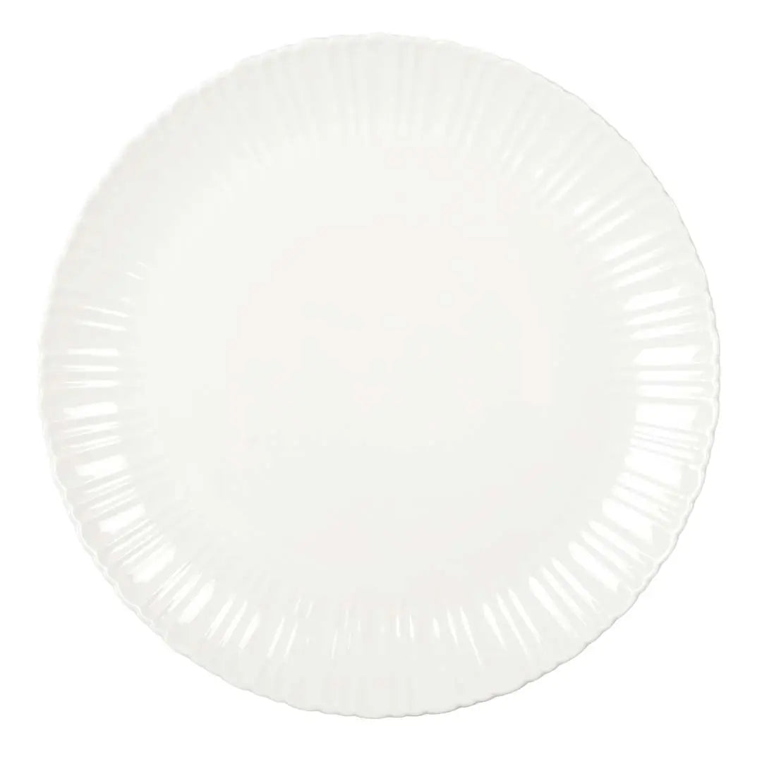 Assiette de présentation blanche Flora 31.8x31.8x2.7cm AULICA