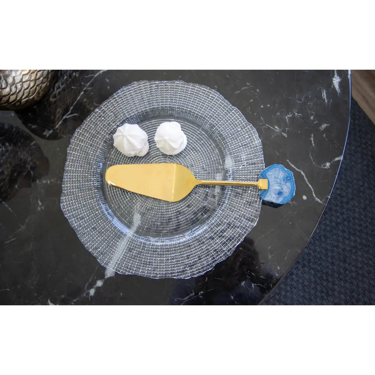 Assiette de service transparente 33cm AULICA