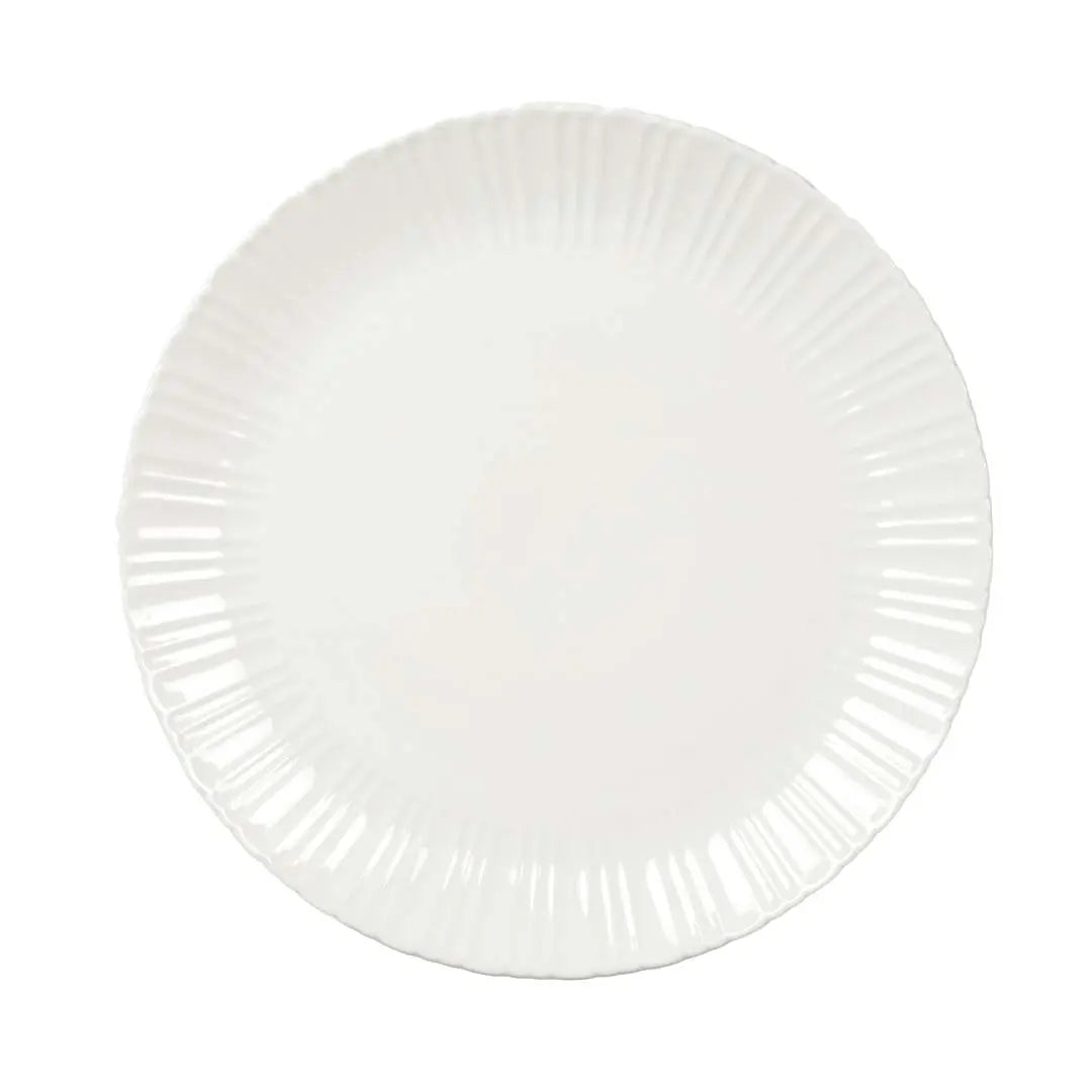 Assiette plate blanche Flora 26.6x26.6x2cm AULICA