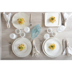 Assiette plate blanche Flora 26.6x26.6x2cm AULICA