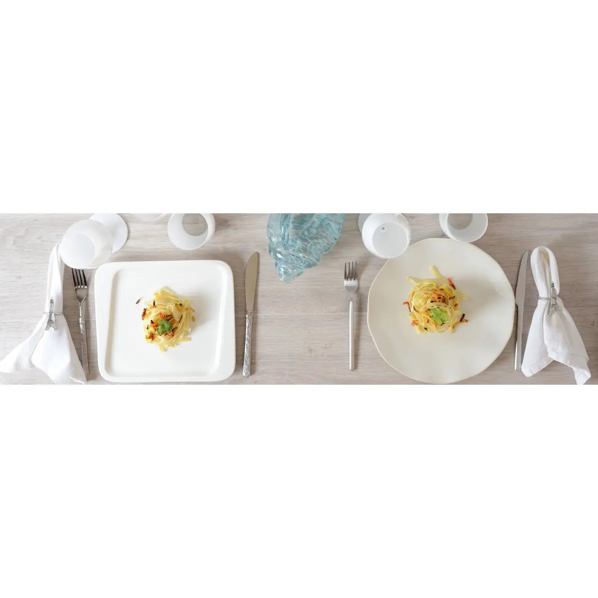 Assiette plate blanche rosa 27x27x2.8cm AULICA