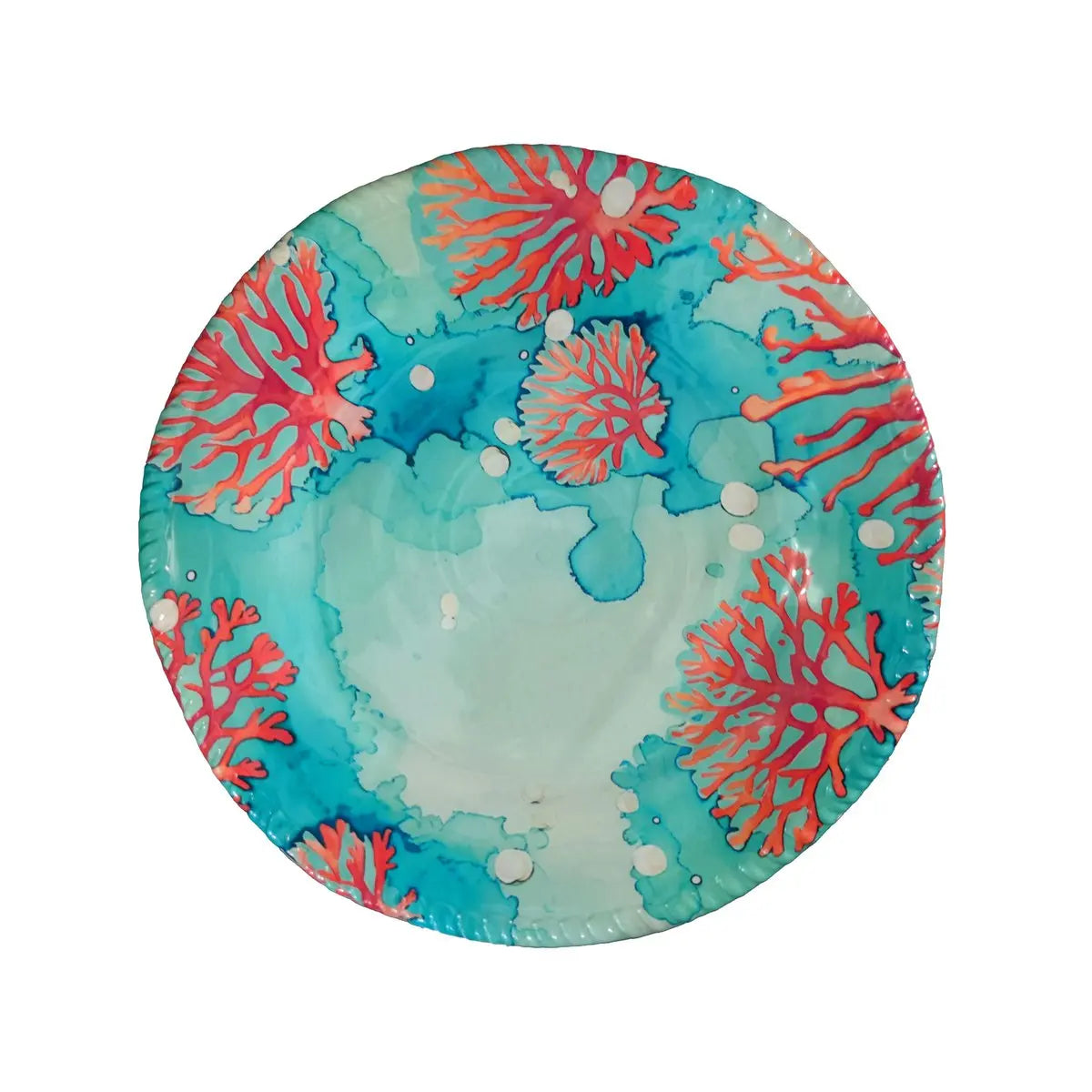 Assiette plate en mélamine corail 28x28x2.5cm AULICA