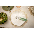 Assiette plate fleur blanche 30cm AULICA