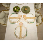 Assiette plate fleur blanche 30cm AULICA