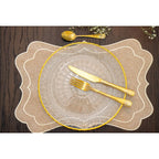 Assiette plate goldline 28x28x2.5cm AULICA