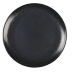Assiette plate noire avec éclat 27cm AULICA